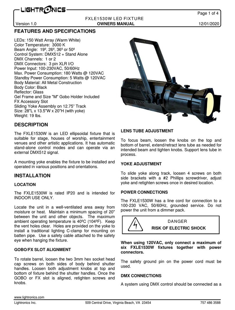 Lightronics FXLE1530W User manual