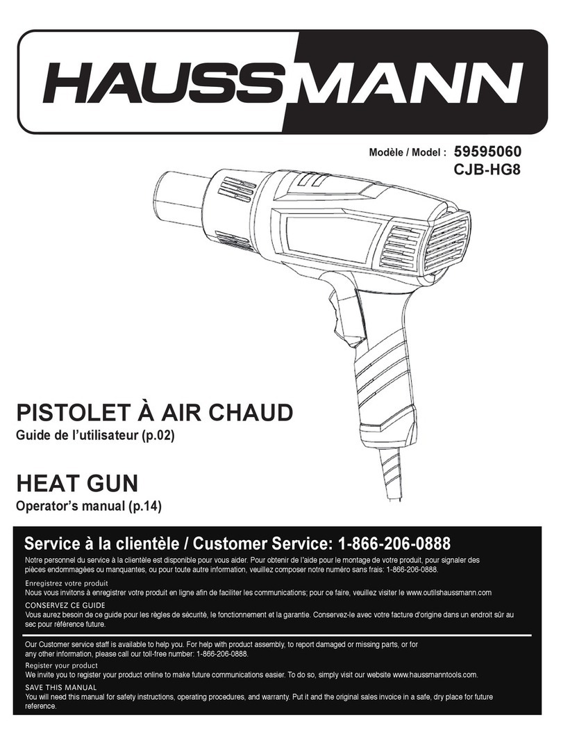 Haussmann CJB-HG8 Operator's manual
