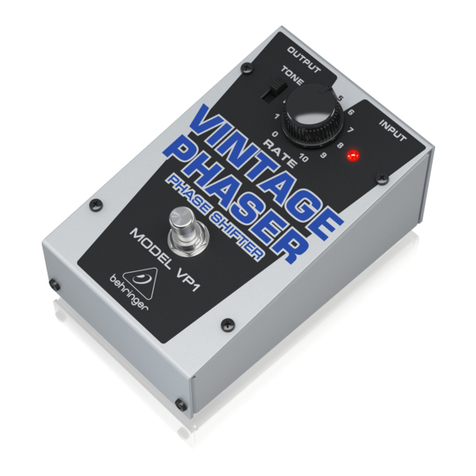 Behringer VINTAGE PHASER VP1 manual