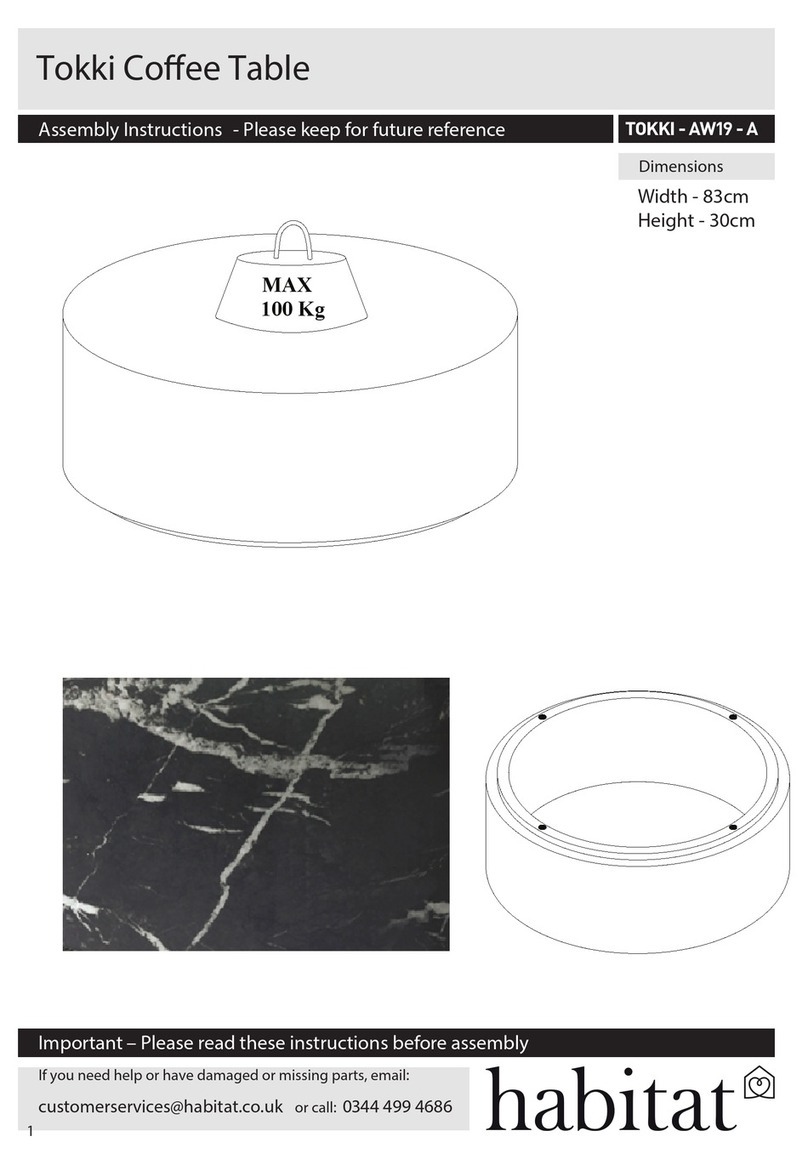 Habitat TOKKI-AW19-A Assembly instructions