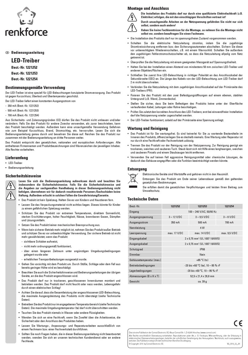 Renkforce 1221252 operating instructions