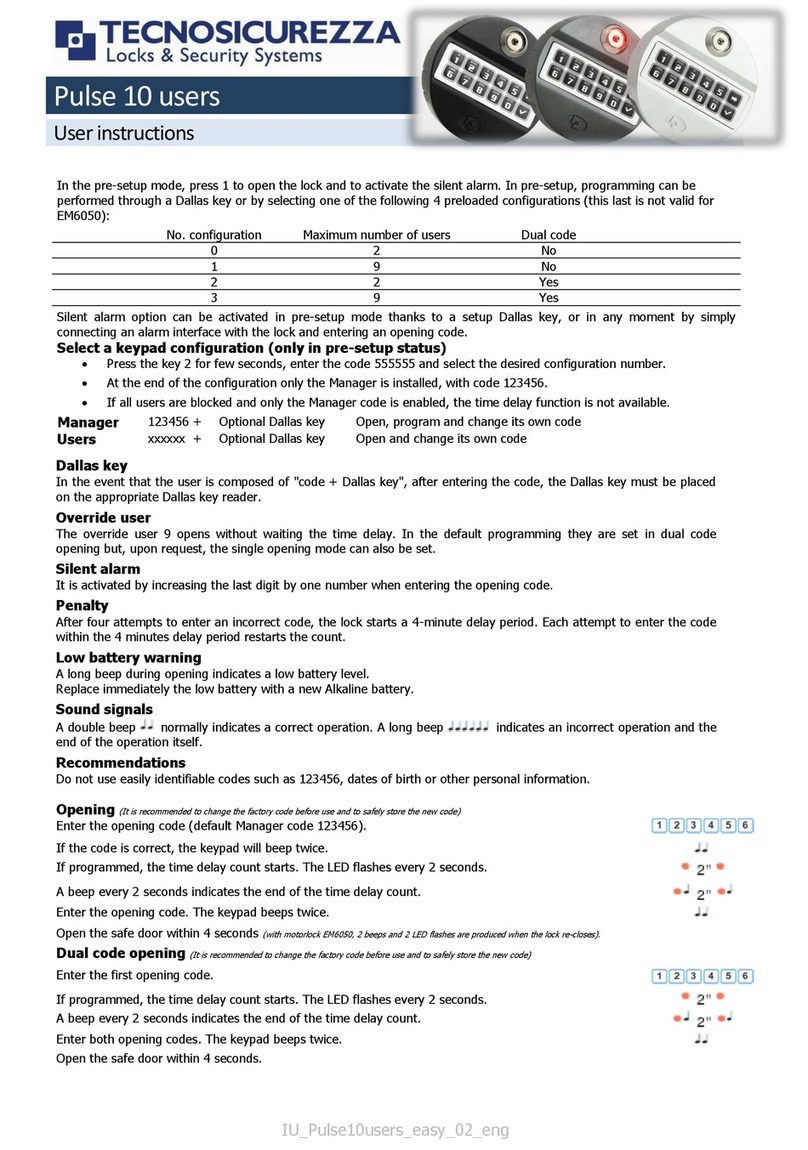 TECHNOSICUREZZA Pulse User instructions