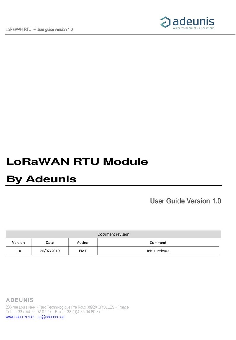 Adeunis RF ARF8133A User manual