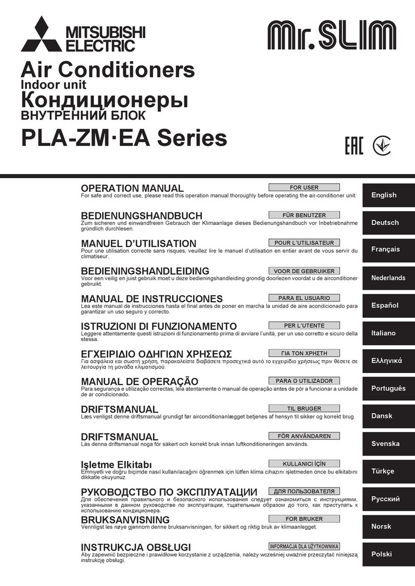 Mitsubishi Electric Mr. Slim PLA-ZM EA Series User manual