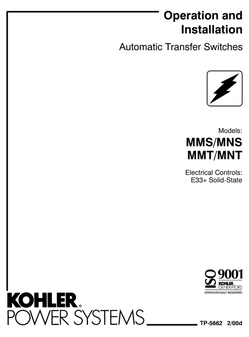 Kohler MMS Operation and installation