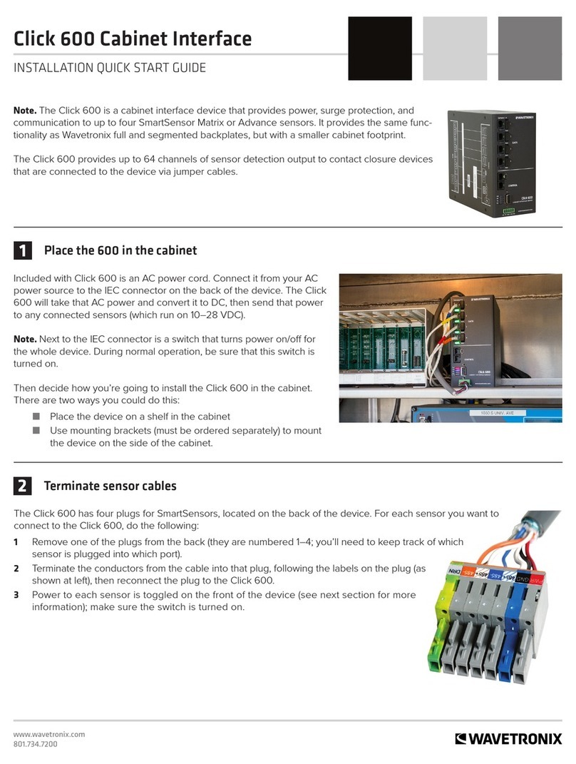 Wavetronix Click 600 Installation & quick start guide Wavetronix Click 600 Installation & quick start guide