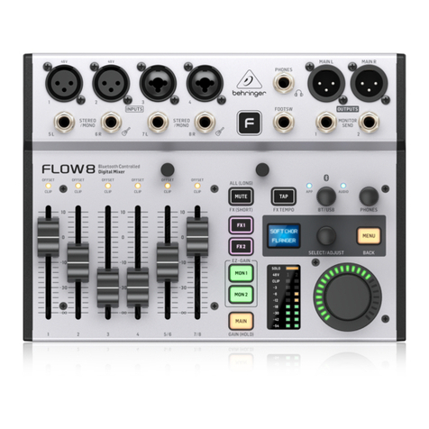 Behringer FLOW 8 Use and care manual