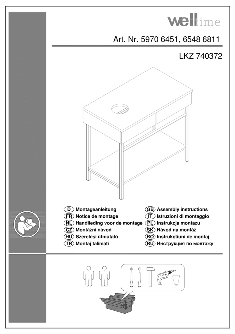 Welltime 5970 6451 Assembly instructions Welltime 5970 6451 Assembly instructions