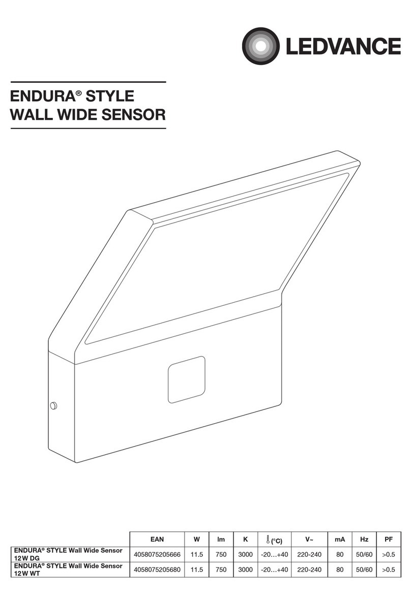 Ledvance ENDURA STYLE WALL WIDE SENSOR 12W DG manual