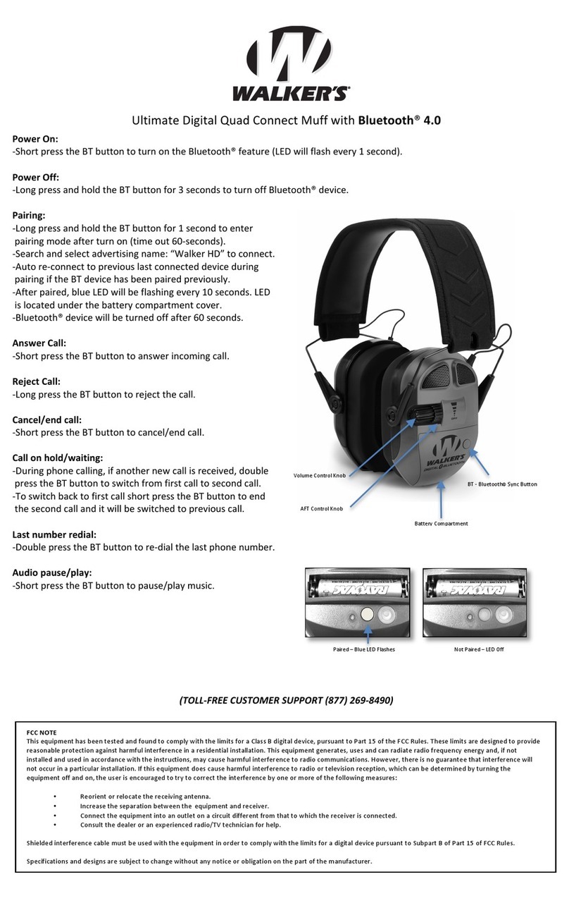 Walker's GWP-XPMDQBT quick start guide