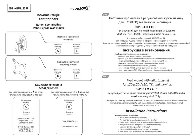 KSL Simpler 11ET installation instructions