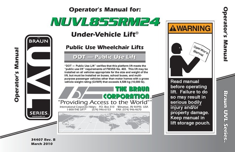 Braun UVL Series User manual