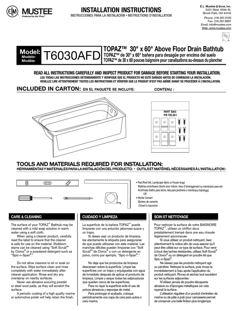 Mustee TOPAZ T6030AFD User manual