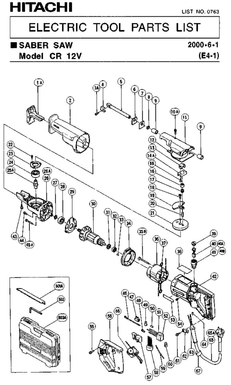 Hitachi CR12V Installation instructions