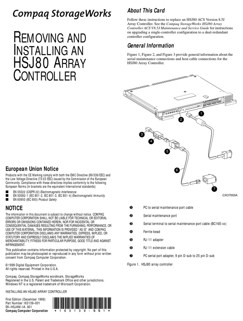 Compaq Storageworks HSJ80 REMOVING AND INSTALLING
