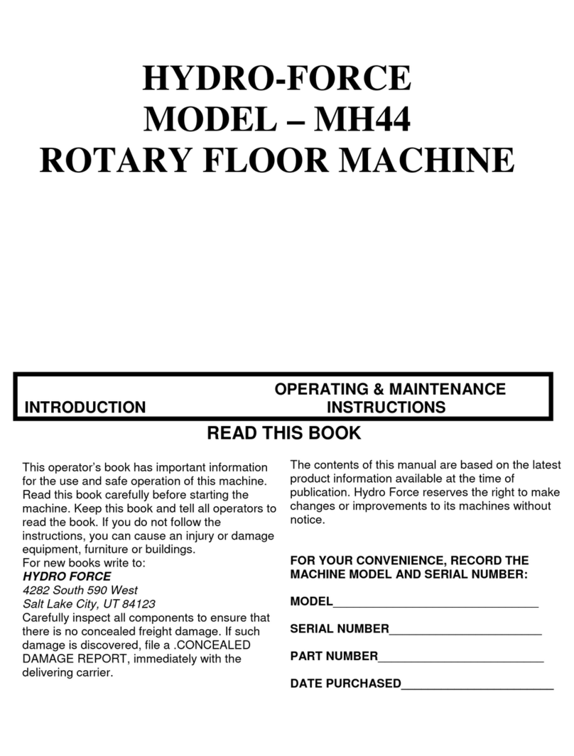 Hydro-Force MH44 Operating & maintenance instructions Hydro-Force MH44 Operating & maintenance instructions