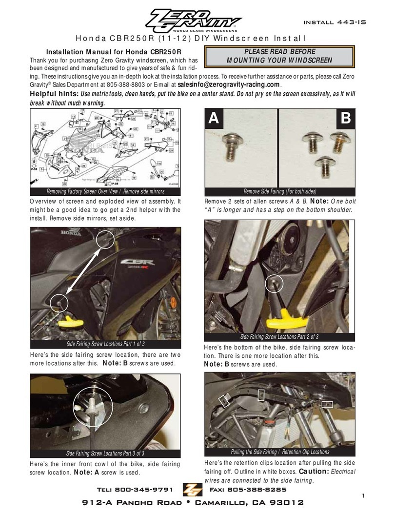 ZERO GRAVITY SR Series installation manual