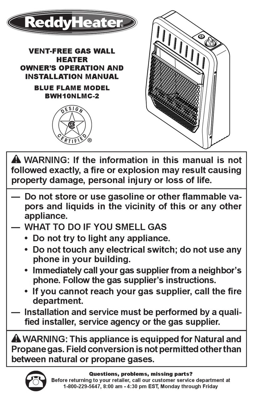 ReddyHeater BWH10NLMC-2 OWNER'S OPERATION AND INSTALLATION MANUAL