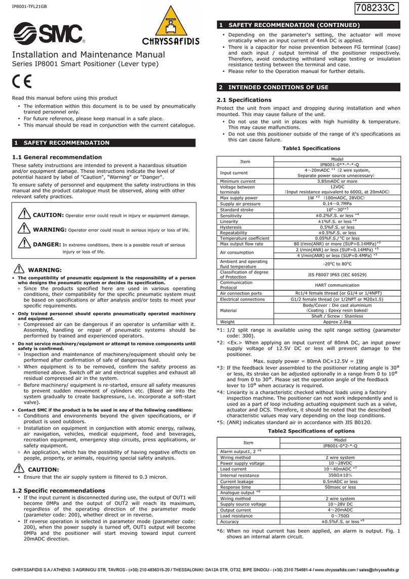 SMC Networks Chryssafidis P8001 Series Installation and maintenance manual