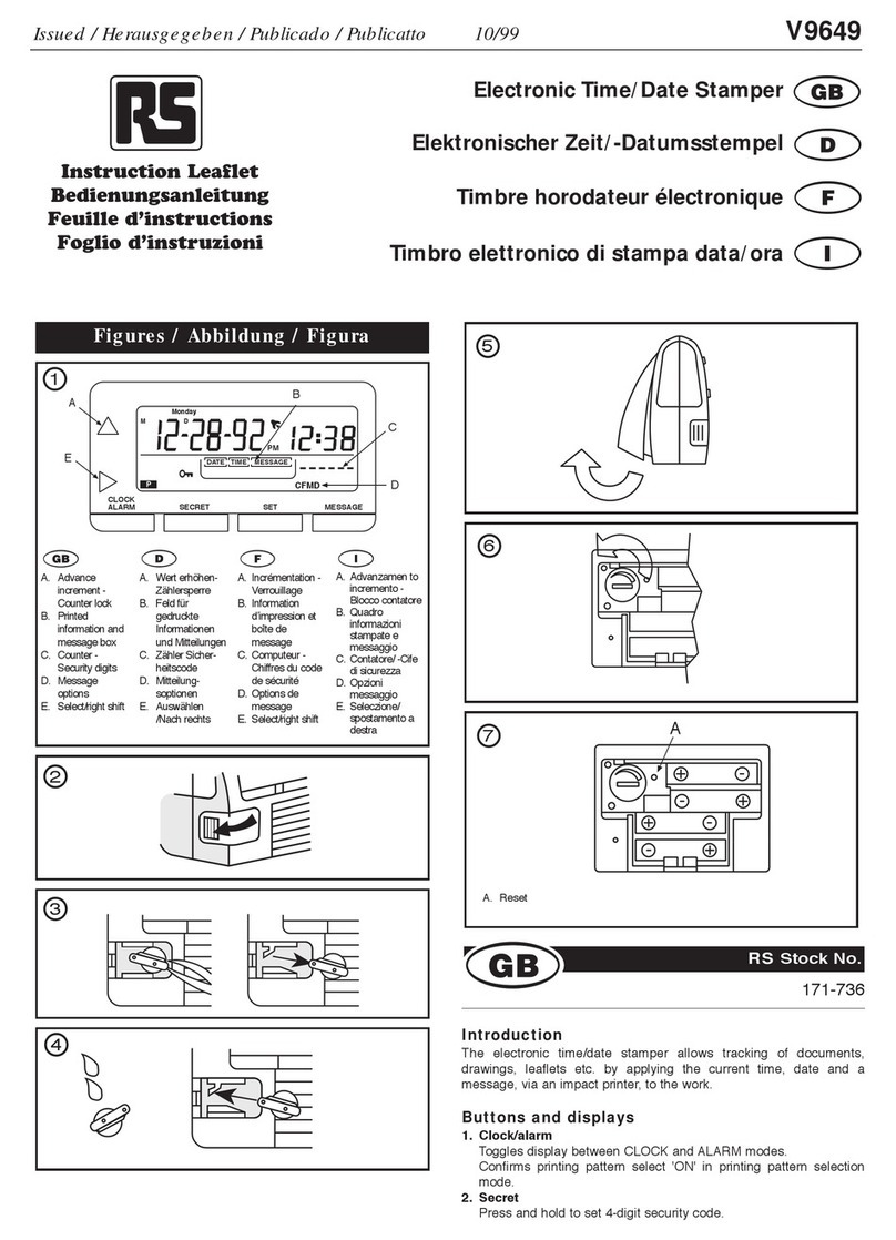 RS V9649 Instruction leaflet