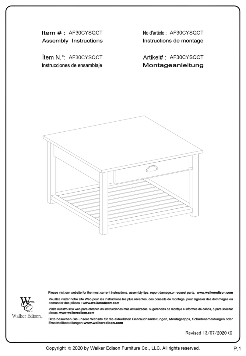 Walker Edison AF30CYSQCT User manual