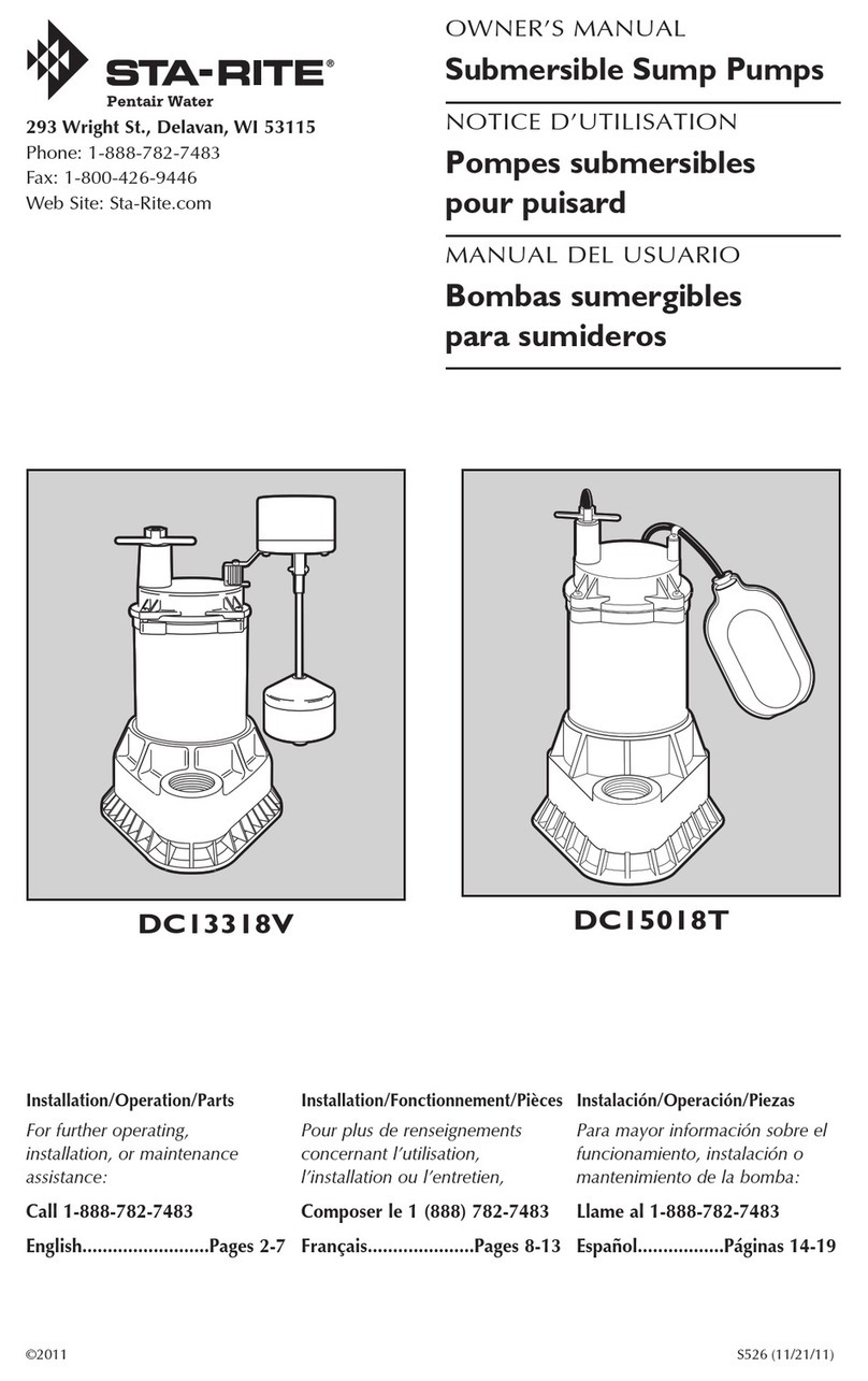 STA-RITE DC13318V User manual