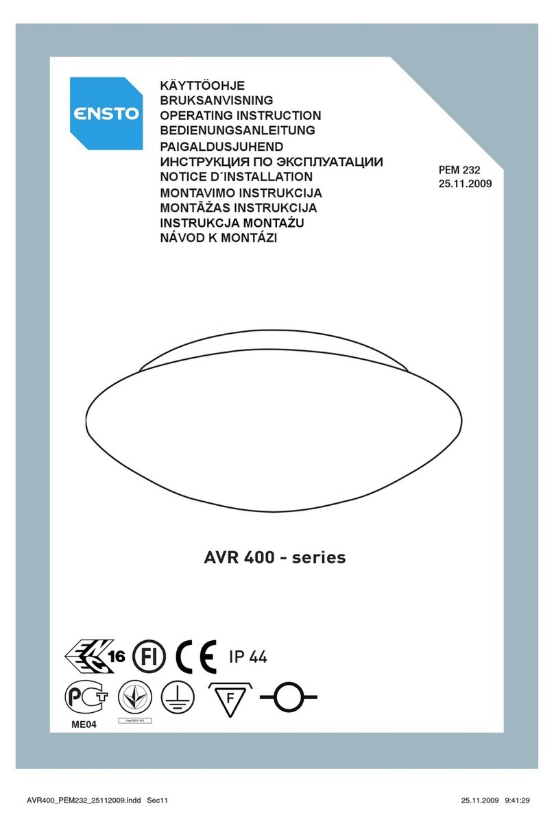 ensto AVR 400 Series Operating	 instruction