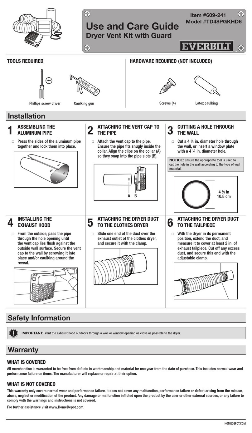 Everbilt TD48PGKHD6 Use and care guide