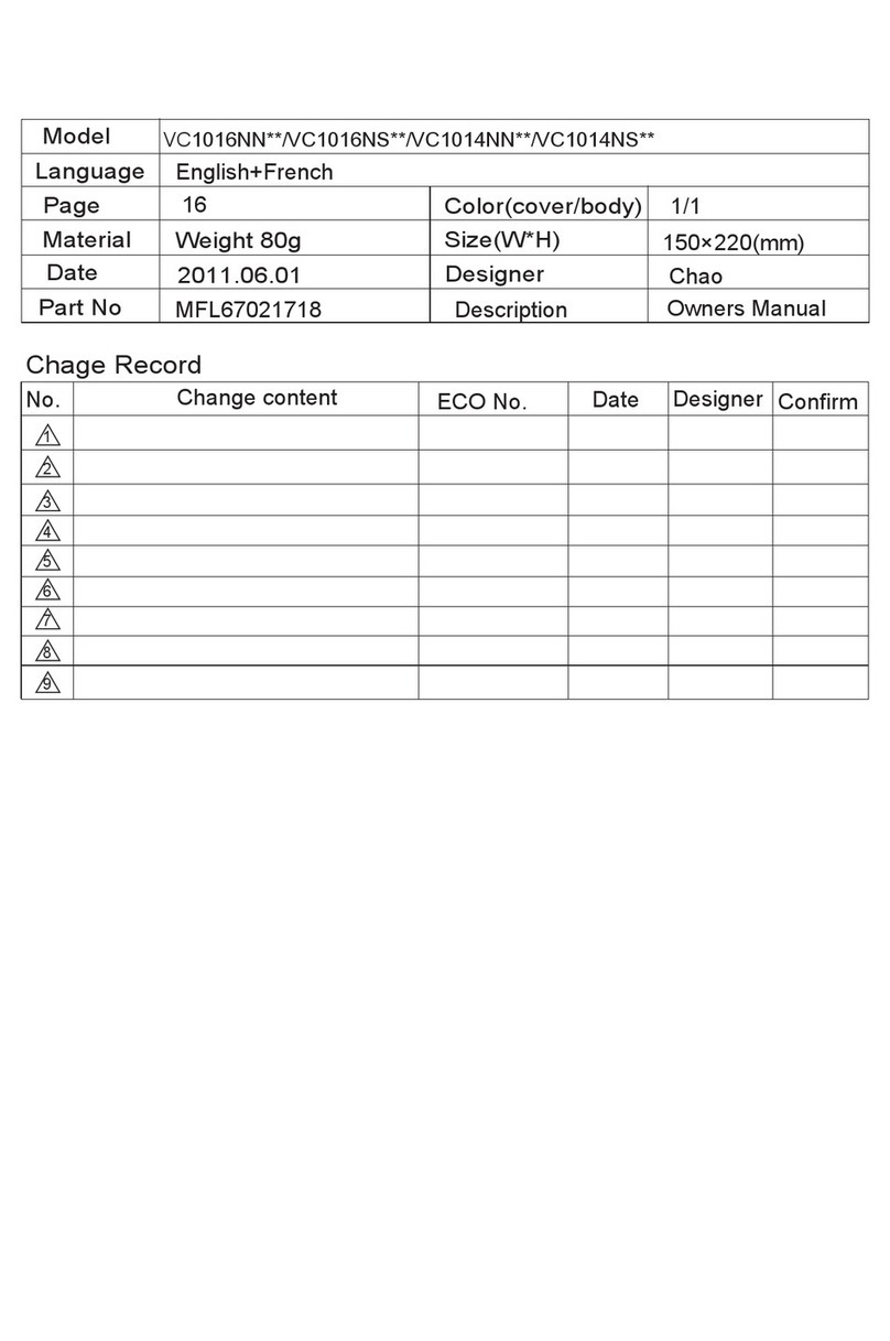 LG VC1016NN Series User manual