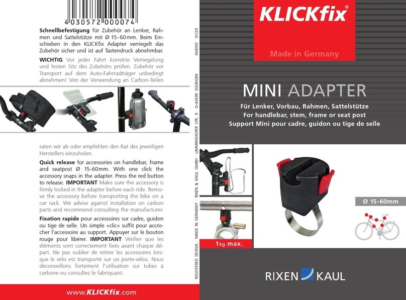 Rixen & Kaul Klickfix MINI ADAPTER User manual