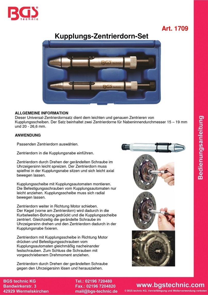 BGS technic 1709 instruction manual