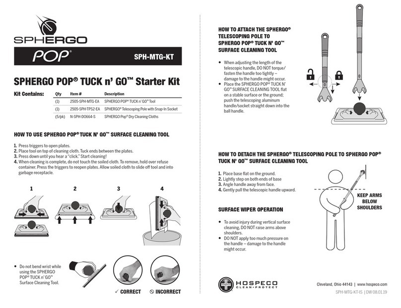 HOSPECO SPHERGO POP TUCK n' GO Starter Kit User manual