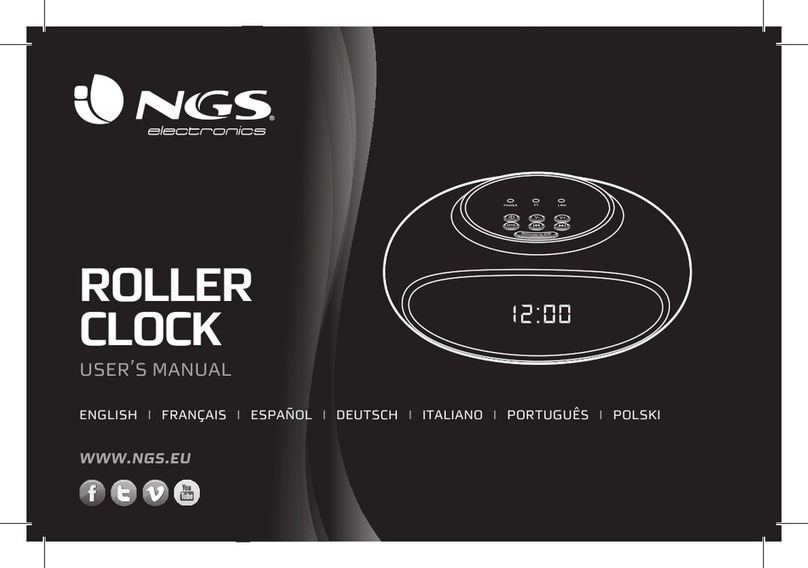 NGS electonics Roller clock user manual