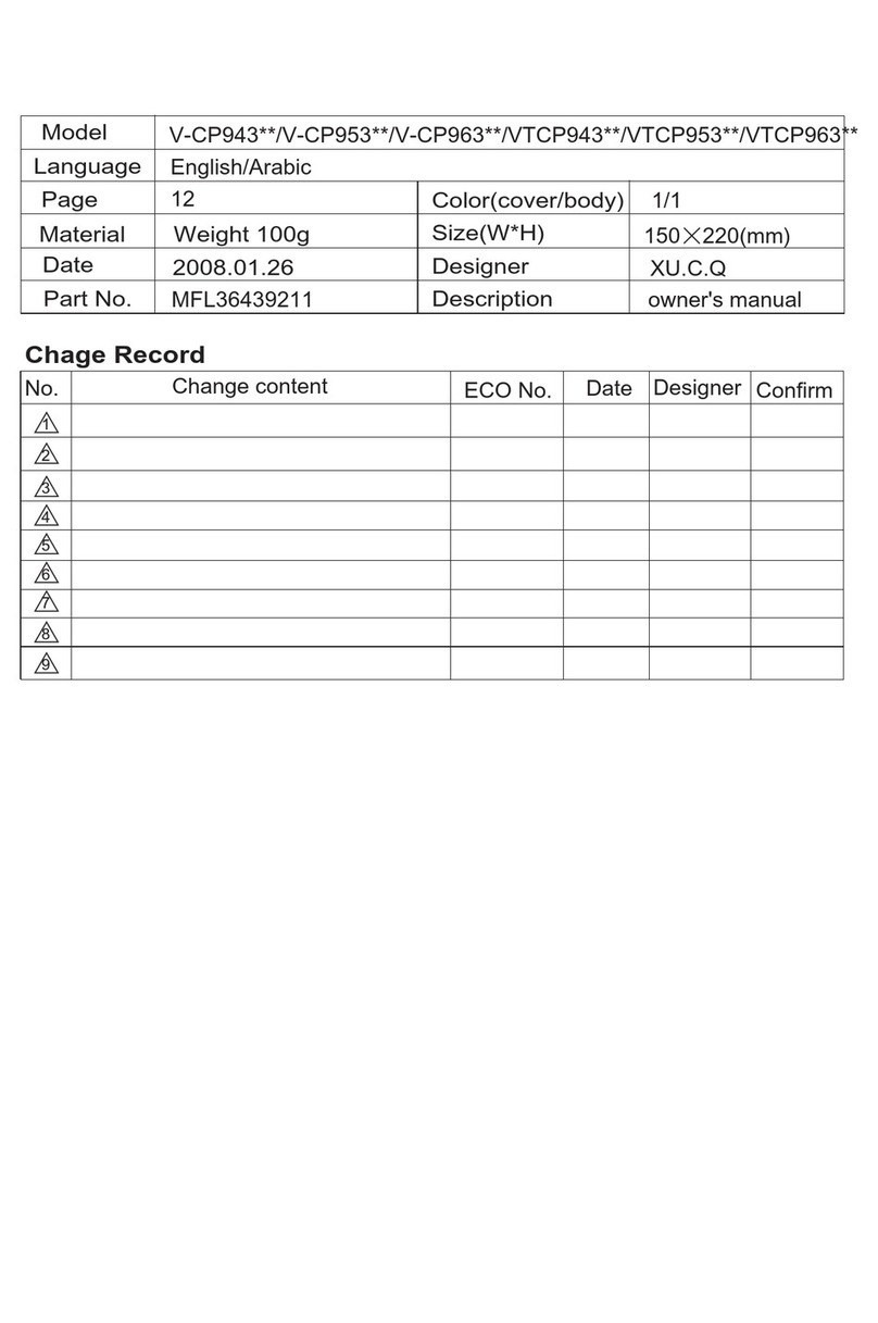 LG V-CP943N/S Series User manual