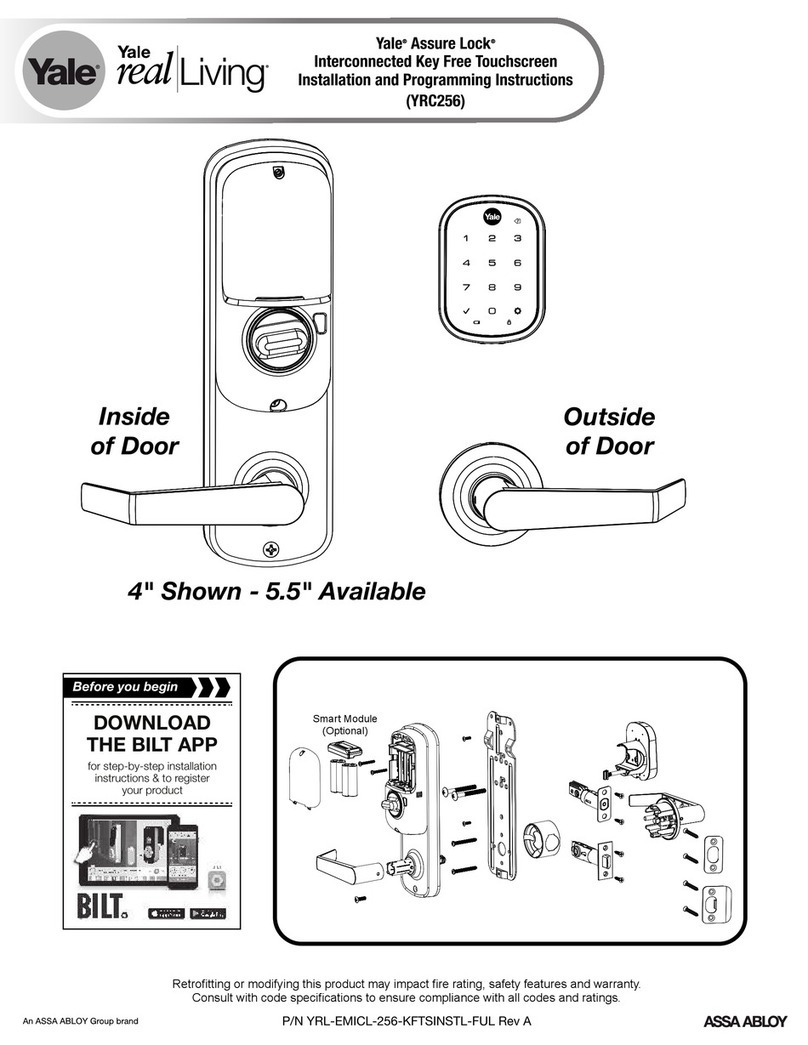 Assa Abloy Yale Assure Lock YRC256-ZW3 Installation and programming instructions Assa Abloy Yale Assure Lock YRC256-ZW3 Installation and programming instructions
