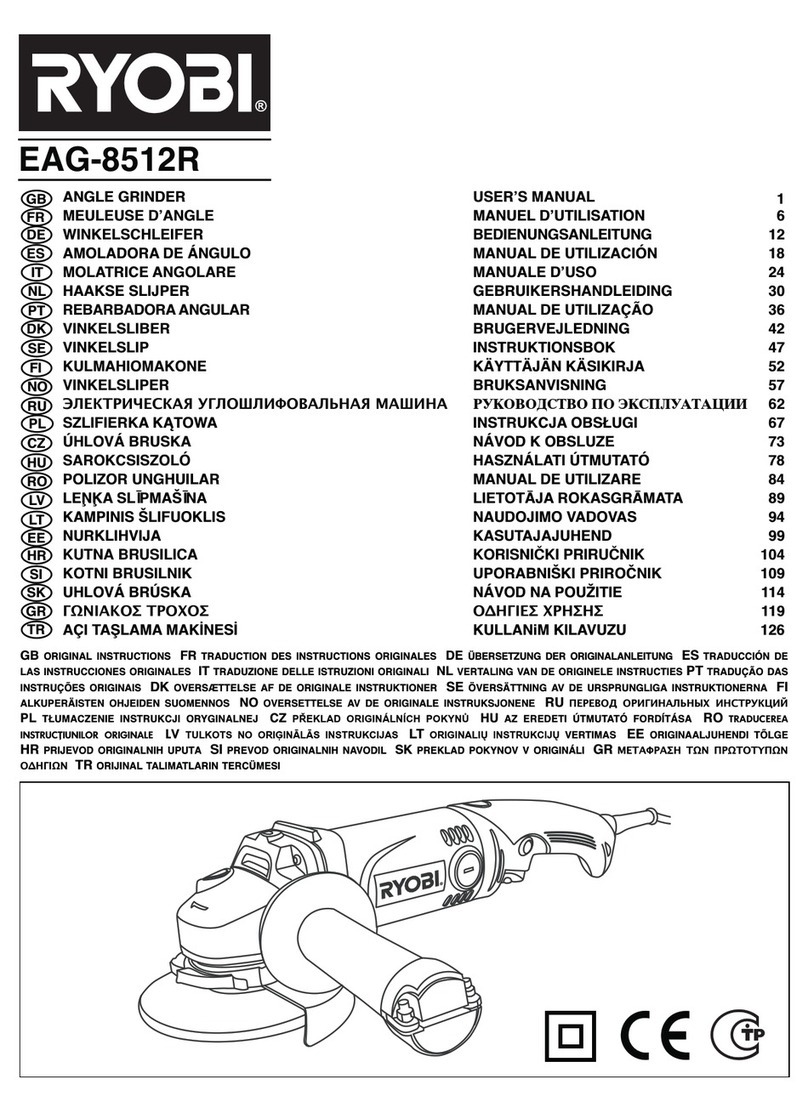 Ryobi EAG-8512R User manual