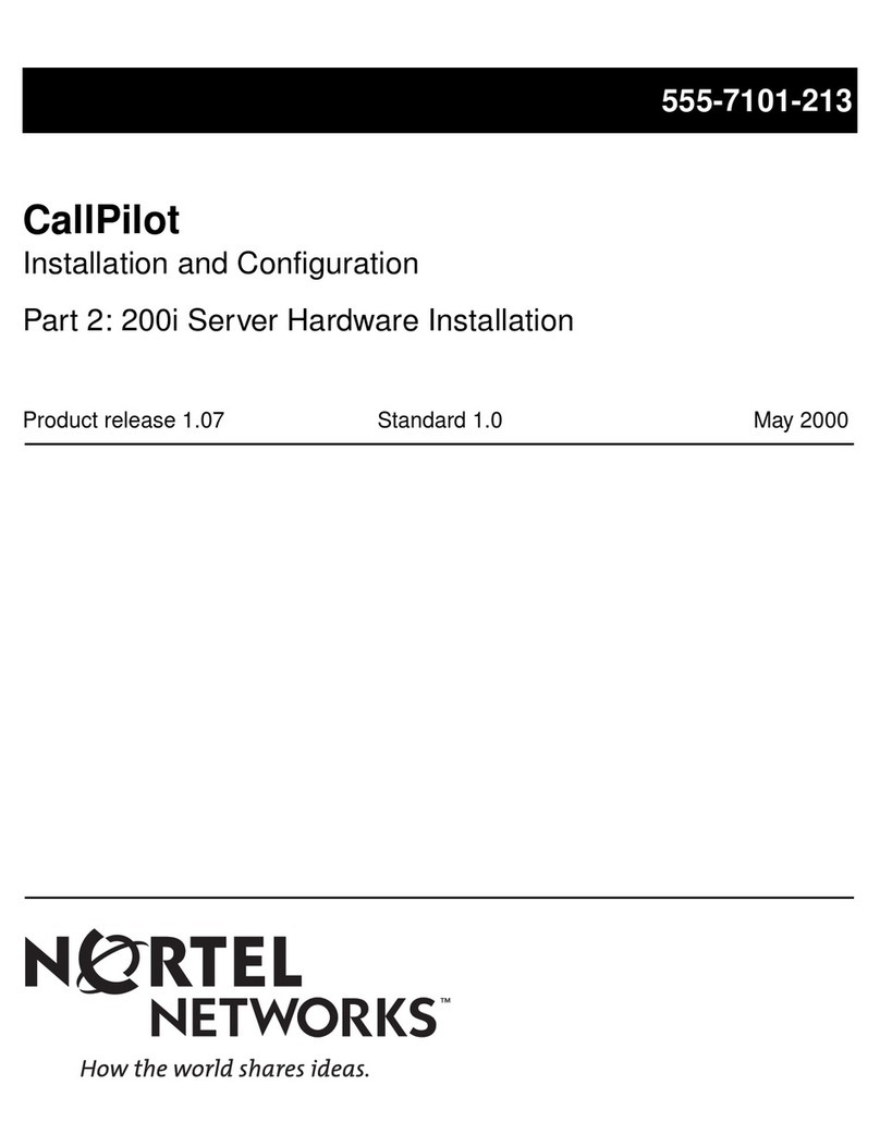 Nortel CallPilot Operating and maintenance instructions