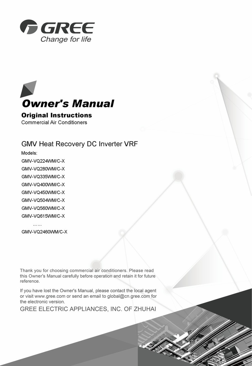 Gree GMVVQ224WM/C-X User manual