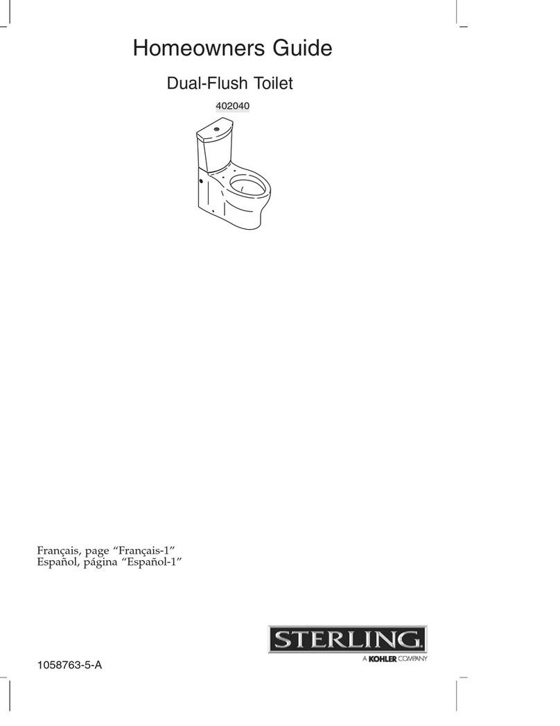 Kohler STERLING 402040 Assembly instructions Kohler STERLING 402040 Assembly instructions