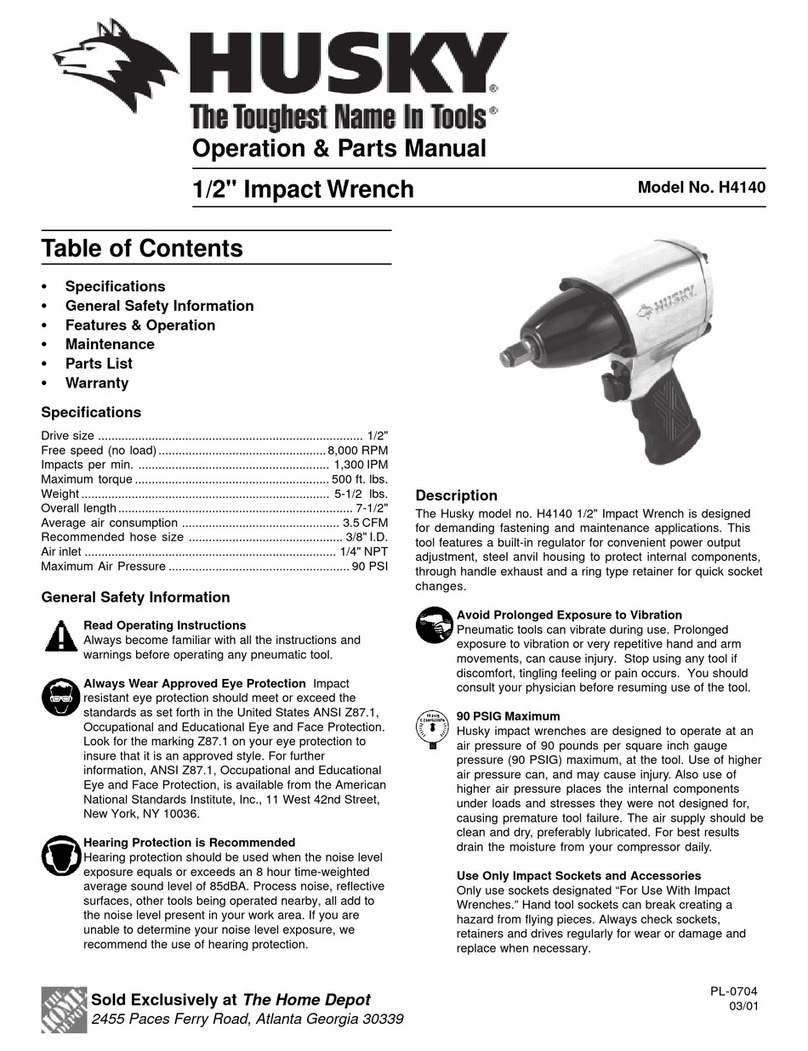 Husky H4140 Operations & parts manual