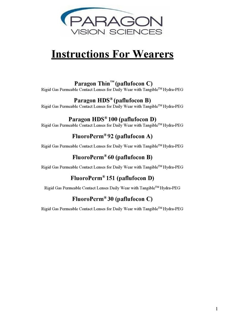 Paragon Thin INSTRUCTIONS FOR WEARERS Paragon Thin INSTRUCTIONS FOR WEARERS