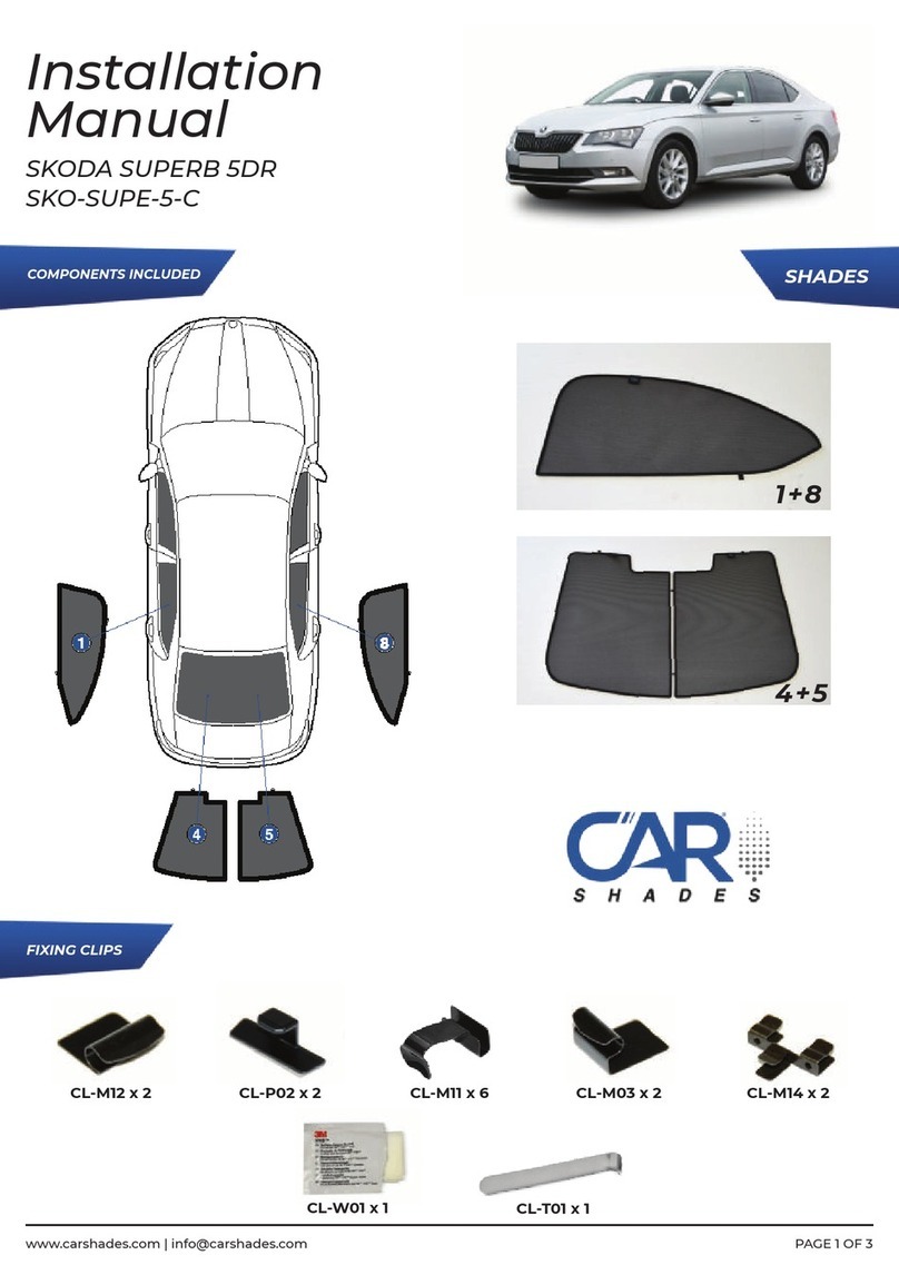 Car Shades SKO-SUPE-5-C installation manual