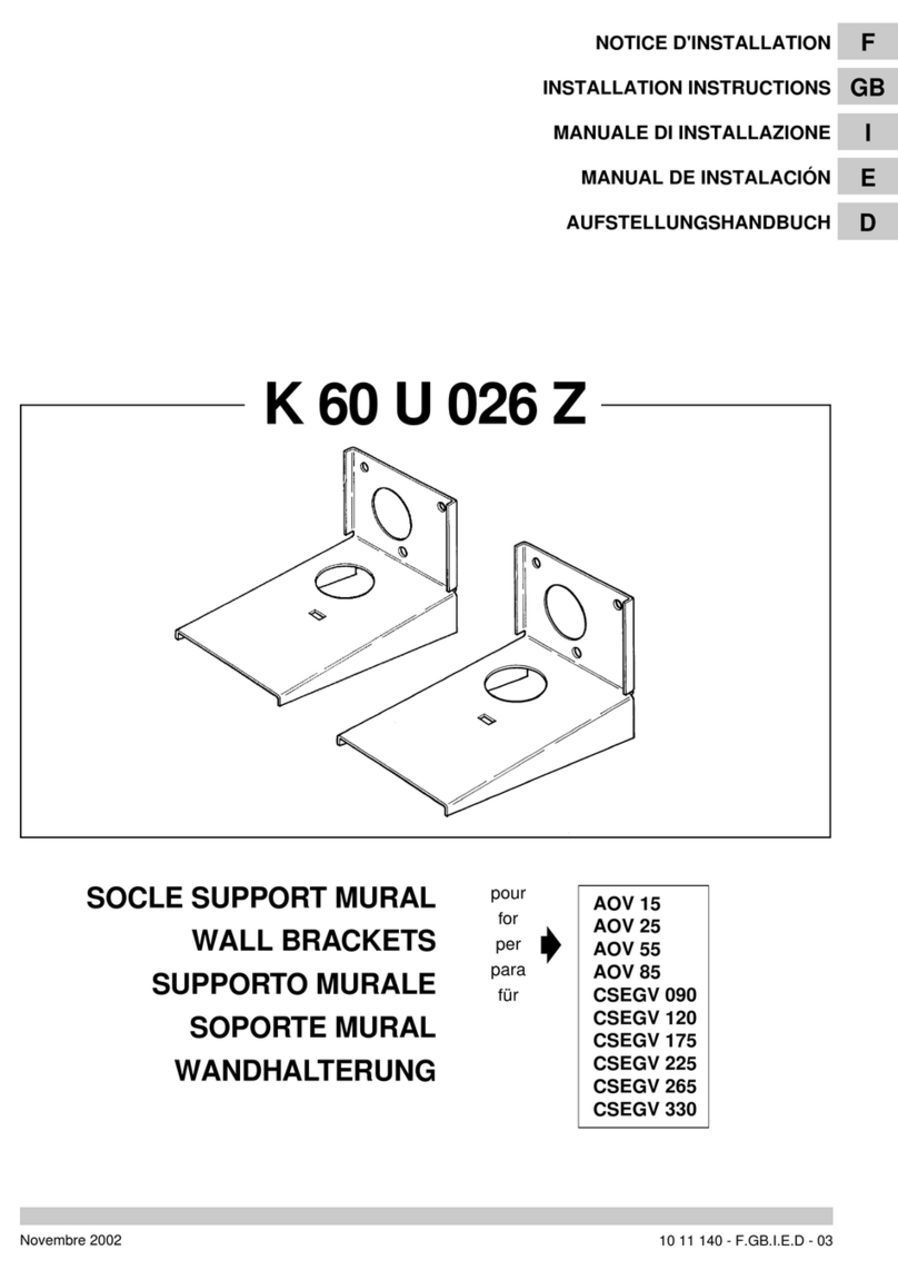 Technibel K 60 U 026 Z installation instructions