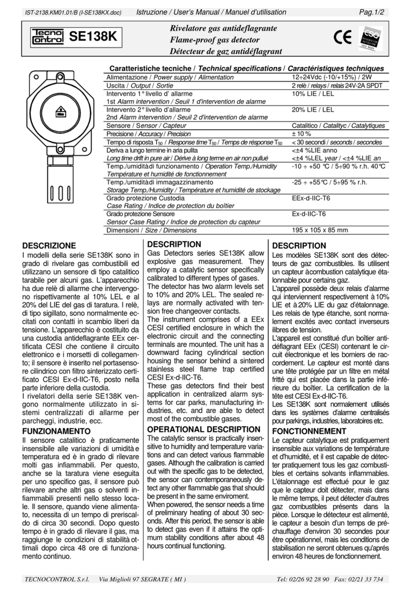 Tecnocontrol SE138K User manual