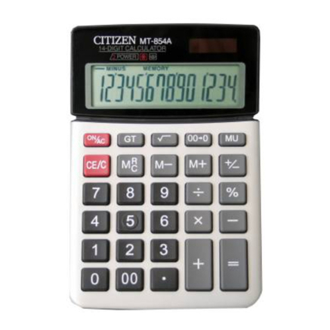Citizen MT-854A User manual Citizen MT-854A User manual