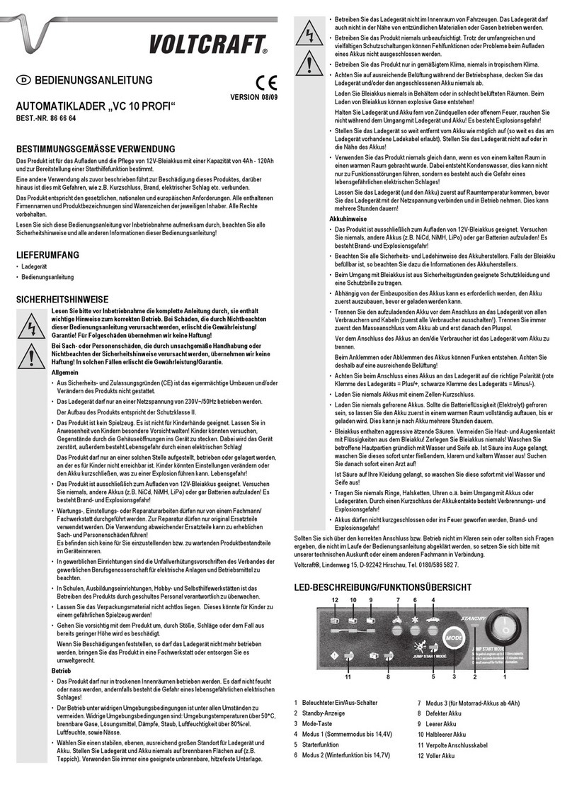VOLTCRAFT VC 10 PROFI User manual