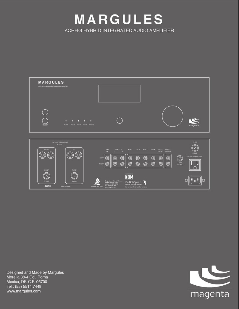 Magenta Margules ACRH-3 User manual