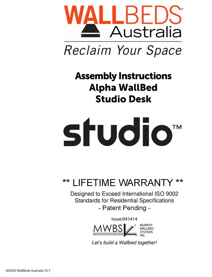 Wallbeds Australia Alpha WallBed Studio Desk Assembly instructions Wallbeds Australia Alpha WallBed Studio Desk Assembly instructions