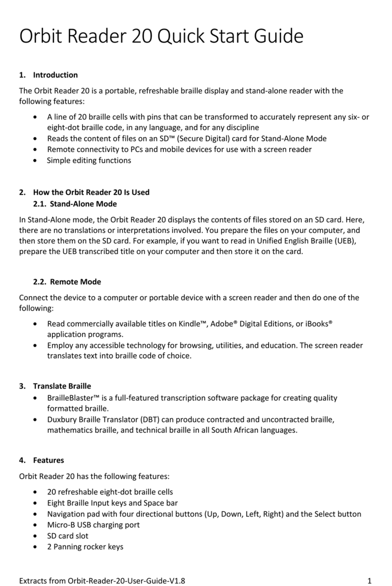 Orbit 20 quick start guide