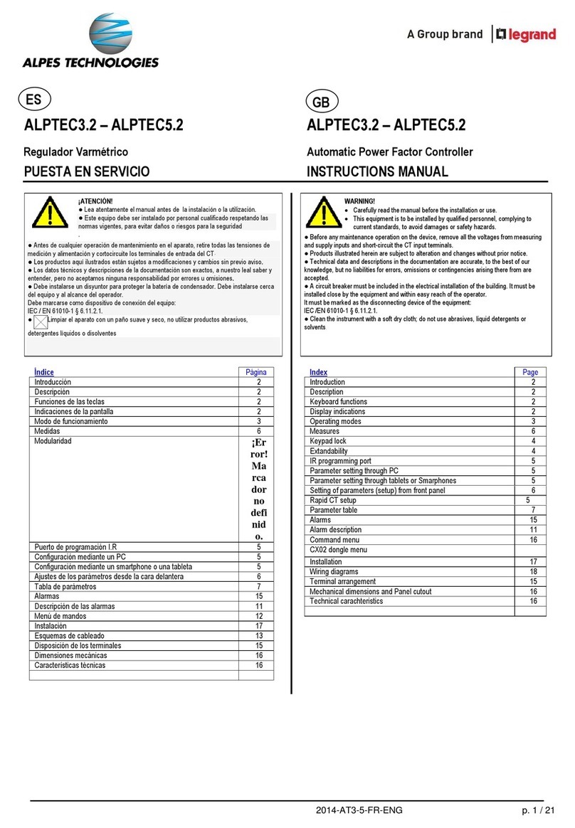 Alpes Technologies ALPTEC3.2 instruction manual